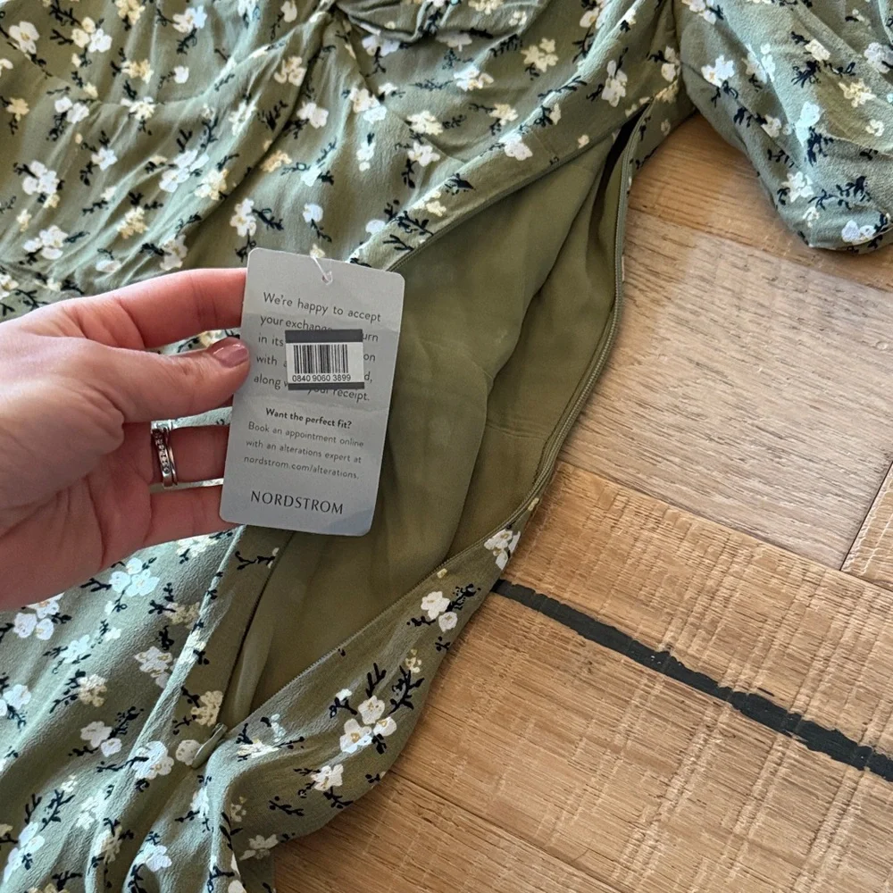 ASTR Sage Green Midi Dress - Picture 9 of 11